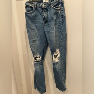 Abercrombie Fitch The Dad High Rise Jeans Distressed
